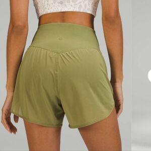 Lululemon Athletica Green Athletic Shorts High-Waisted
